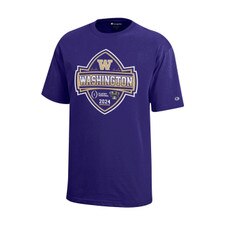 Champion Purple Kids' W Washington Washington Huskies 2024 Sugar Bowl Game CFP Tee