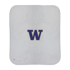 Champion Silver Gray W Logo University of Washington Huskies Reverse Weave Blanket 60" x 70"