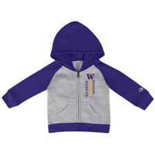 Champion Toddler Gray W Huskies Raglan Stadium Zip Hood