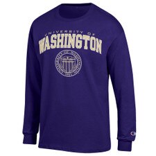 Champion Unisex University of Washington UW Official Seal Long Sleeved Tee