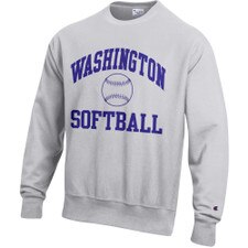 Champion Unisex Washington Huskies Softball Reverse Weave Crewneck