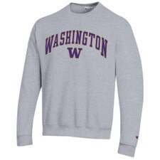 Champion Unisex Washington Huskies W Twill Powerblend Crewneck