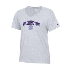 Champion Women's University of Washington Official Seal V-neck Tee