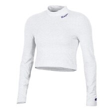 Champion Women's Washington Huskies Mock Neck Crop Long Sleeve Top