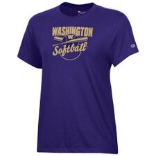 Champion Women's Washington Huskies Softball Core Tee