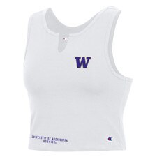 Champion Women's Washington Huskies Split Neck Crop Tank
