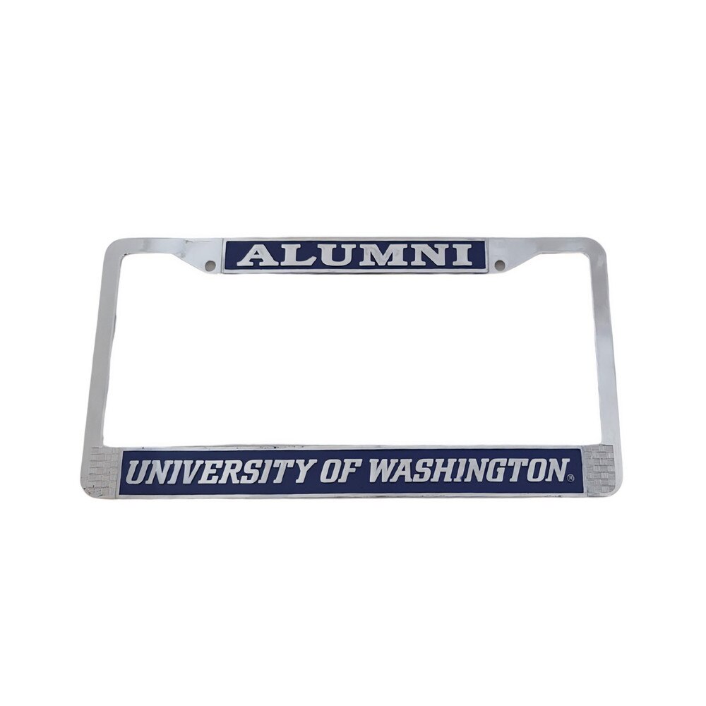 University Of Washington Alumni License Plate Frame Chrome