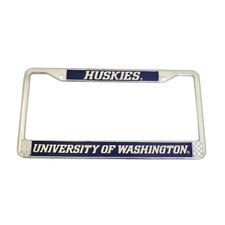 Washington Huskies License Plate Frame Chrome