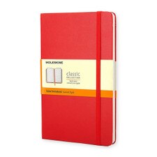 Classic Notebook Pocket Ruled Red Hard