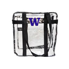 Little Earth Clear W Zip Shoulder Tote with Blanket Holder Straps
