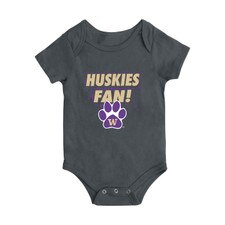 Colosseum Baby Black Washington Huskies Fan Paw W Bodysuit