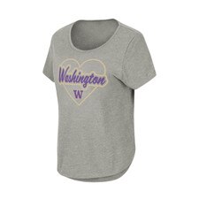 Colosseum Girls' Grey Washington Huskies Heart Myla Tee