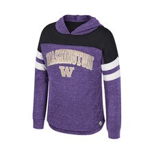Colosseum Girls' Purple Washington W Huskies Katie Long Sleeve Hooded Tee