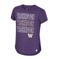 Colosseum Girls' Purple Washington W UW Huskies Hathaway Tee
