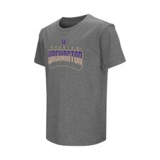 Colosseum Kids' Charcoal W Huskies Washington Playbook Tee