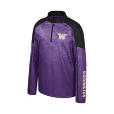 Colosseum Kids' Purple W Washington Huskies High Voltage Sublimated Quarter-zip