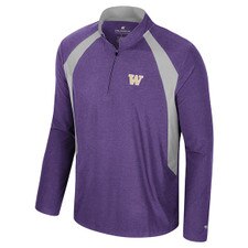 Colosseum Men's Washington Huskies Cloud Jersey Quarter Zip Windshirt