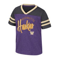 Colosseum Toddler Purple Washington Huskies W Summer V-Neck Tee