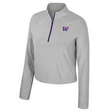 Colosseum Women's Washington Huskies Cloud Jersey Quarter Zip Windshirt