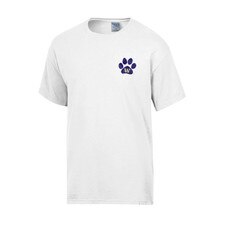 Comfort Wash University of Washington Huskies Paw Logo Front Back Tee