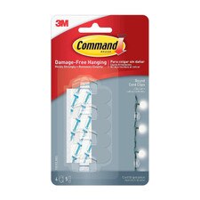 Command Clear Round Cord Clips 4 Pack