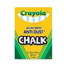 Crayola Anti-Dust White Chalk 12 Pieces