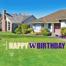 CDI Happy Birthday W Washington Huskies Yard Display