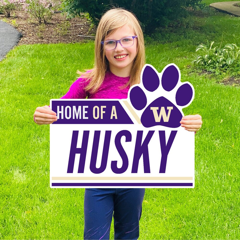 CDI Home Of A Husky Paw W Washington Huskies Yard Sign