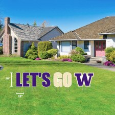 CDI Let's Go W Washington Huskies Yard Display