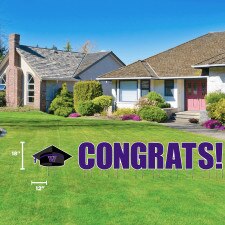 CDI Mortarboard W Washington Huskies Congrats Yard Display