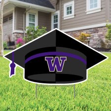 CDI W University of Washington Huskies Mortarboard Yard Sign