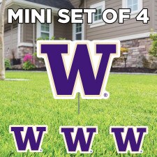 CDI W Washington Huskies Mini Set of 4 Yard Sign