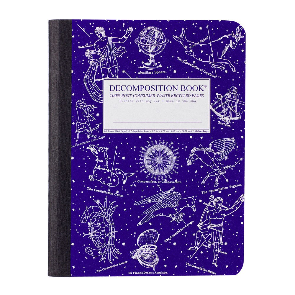 Decomposition Book Celestial College Ruled Notebook 7.5"x9.75"