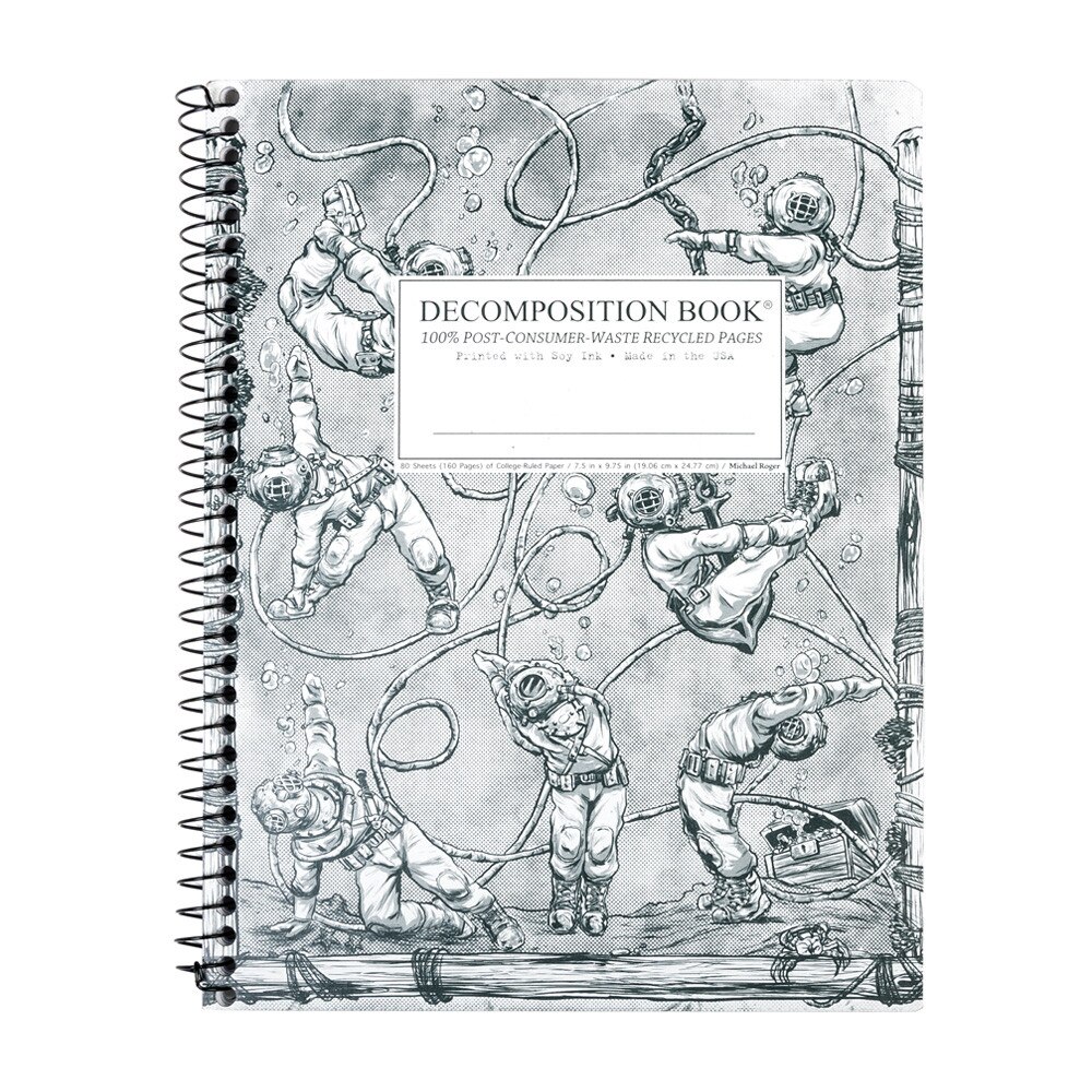 Decomposition Book Deep Stretch College Spiral Notebook