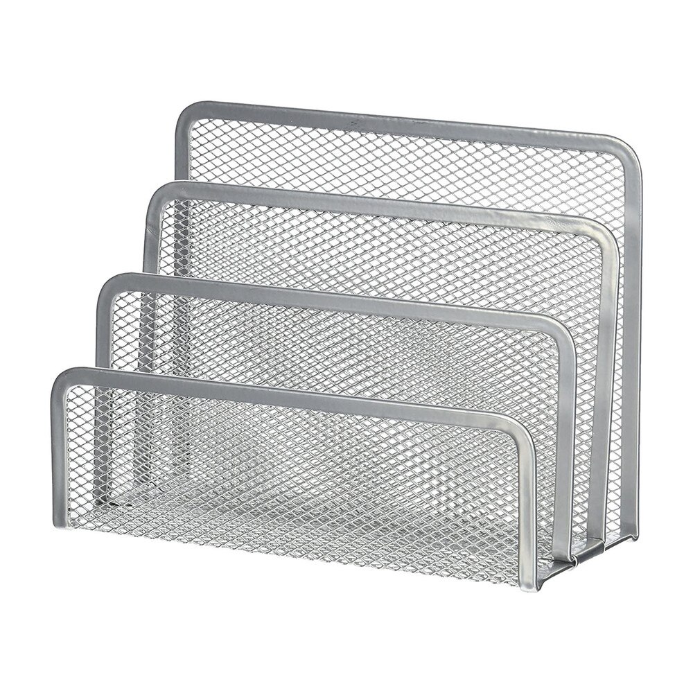 Design Ideas Silver Mesh Letter Holder