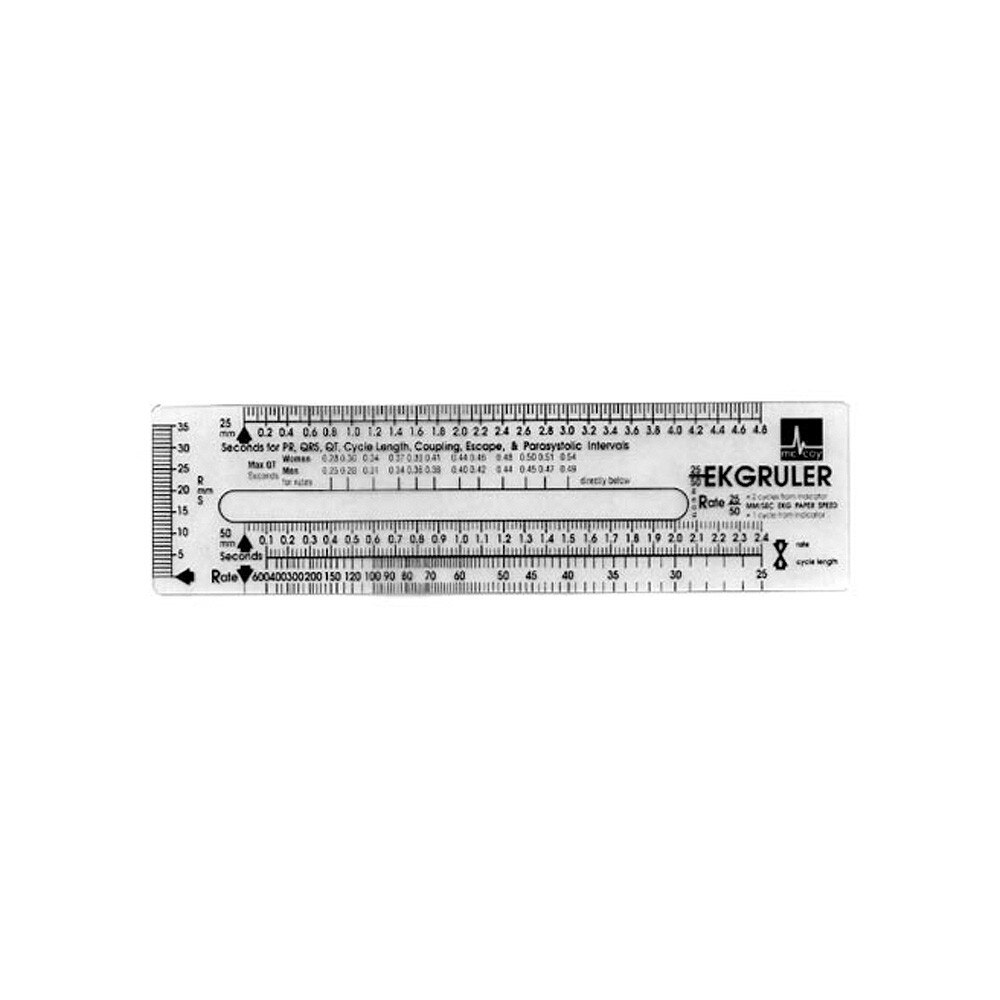 McCoy EKG Ruler 6.5"x1.75"