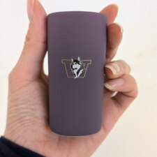 FG Purple Retro Dog University of Washington Huskies Ceramic Shooter Shot Glass 2.5oz
