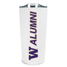 FG White W University of Washington Huskies Alumni Soft Touch Stainless Tumbler 18oz