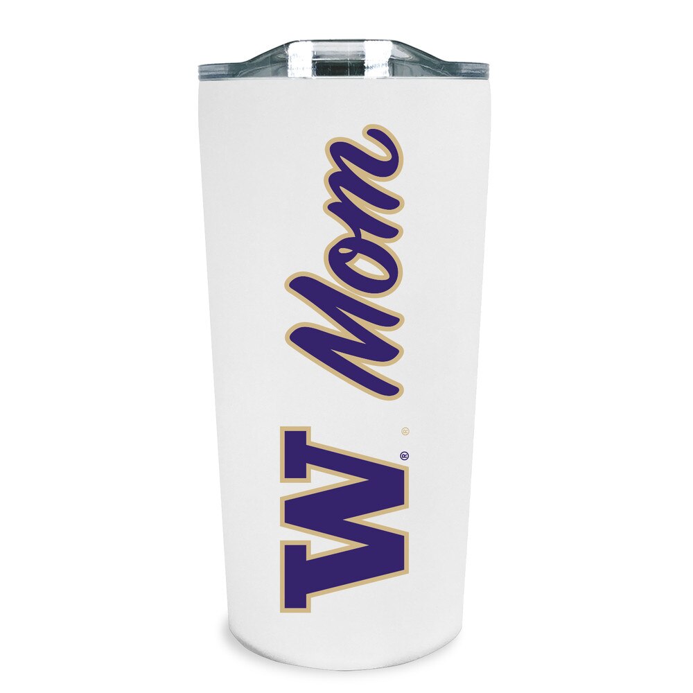FG White W Washington Huskies Mom Soft Touch Stainless Tumbler 18oz