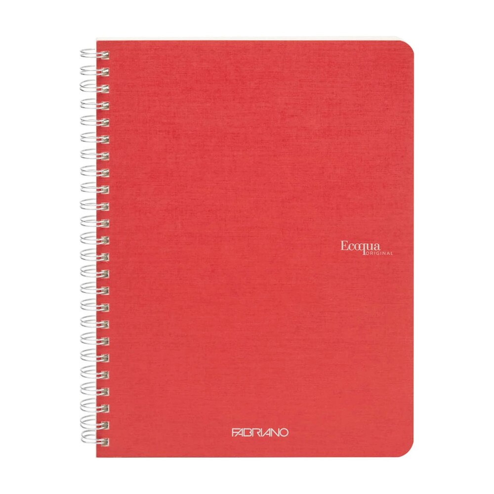 Fabriano Ecoqua 5.8" x 8.25" Spiral Grid Notebook 70 Sheets