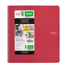 Five Star Assorted 1.5" D 3-Ring Poly Binder (Black Item)