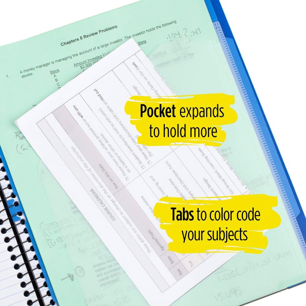 Five Star Advance College Spiral Notebook Pocket