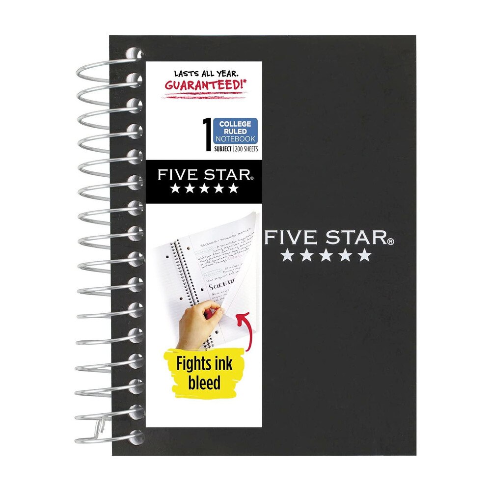 Five Star Assorted Fat Lil 5.5"x3.5" College Spiral 200ct