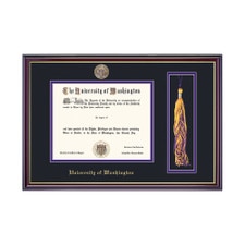 Framing Success Double Mat UW University of Washington U of W Tassel Medallion Diploma Frame
