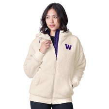 GIII Women's UW FW24 Full Zip Sherpa Hooded Jacket