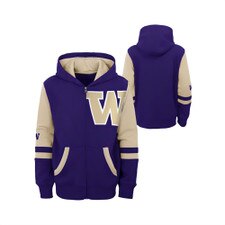 Gen2 Kids' Purple W UW Washington Huskies Colorblocked Stadium Full-Zip Hoodie