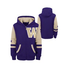 Gen2 Baby Purple W UW Washington Huskies Colorblocked Stadium Full-Zip Hoodie
