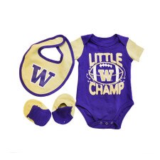 Gen2 Baby Purple W Little Champ Creeper Bib and Bootie Set