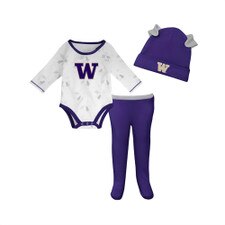 Gen2 Baby Purple White W UW Washington Huskies Dream Team Creeper Pant & Hat Set 3pc