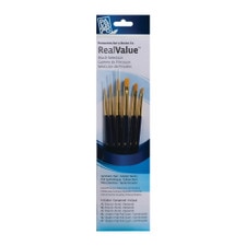Princeton Value Gold Taklon Round/Shader Brush Set 6 piece